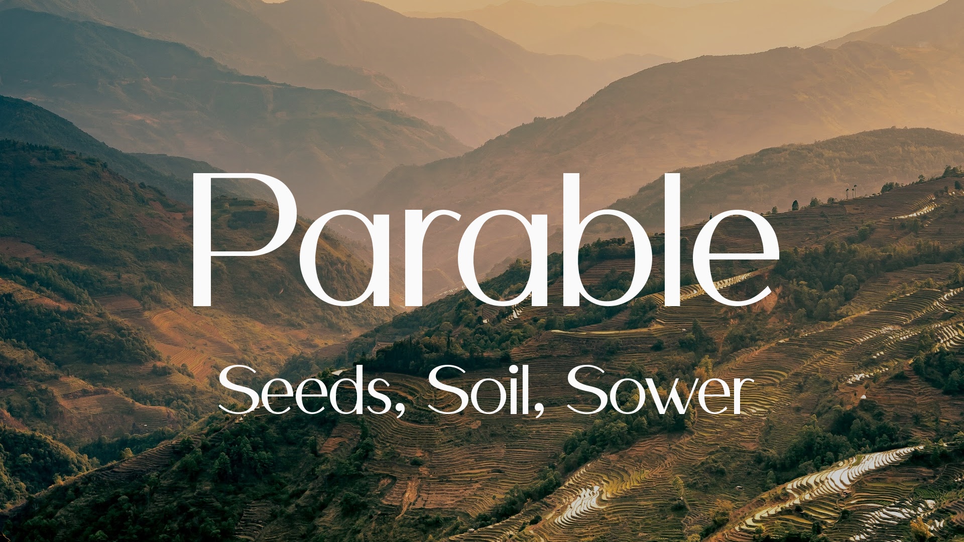 Exploring Jesus' teaching of parables.